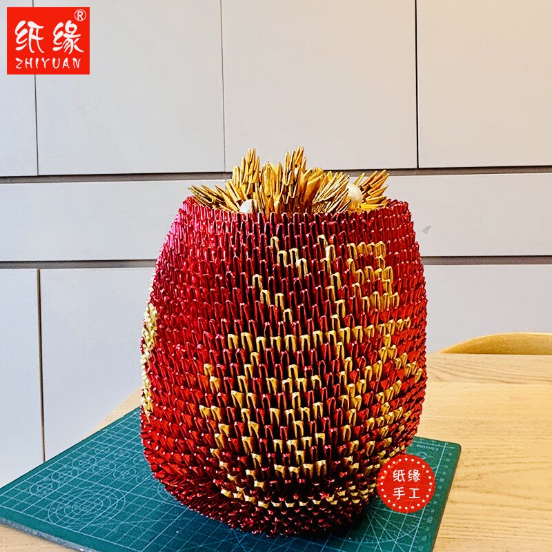纸缘手工三角插折纸日进斗金材料包半成品可选择手工制作成品摆件