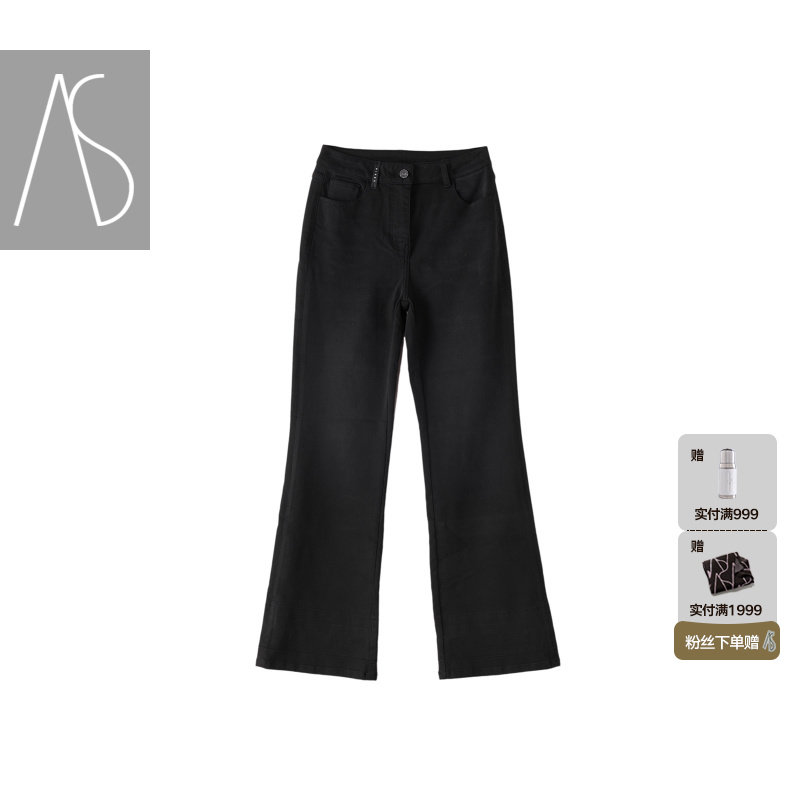 高腰休闲长裤25冬季新款微喇设计