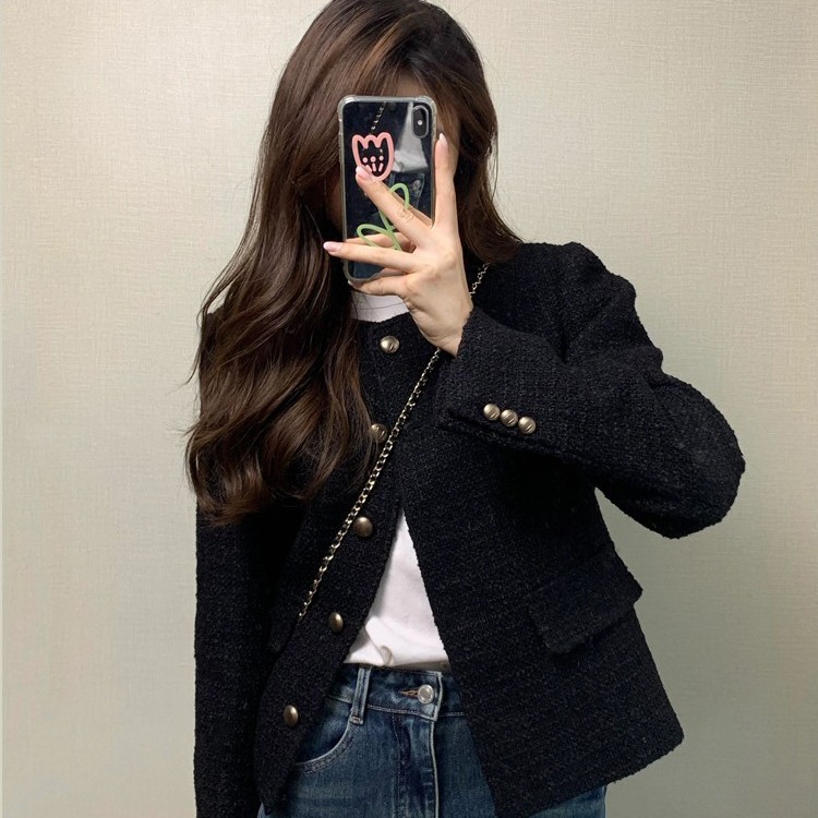 高级感法式小香风女外套2025新款欧货早秋冬装小个子短款富家千金