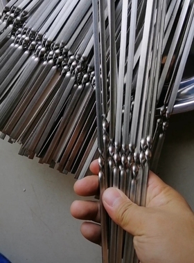 新疆羊肉串烧烤签扁签子不锈钢40厘米毫米25克45公分加宽烧烤针