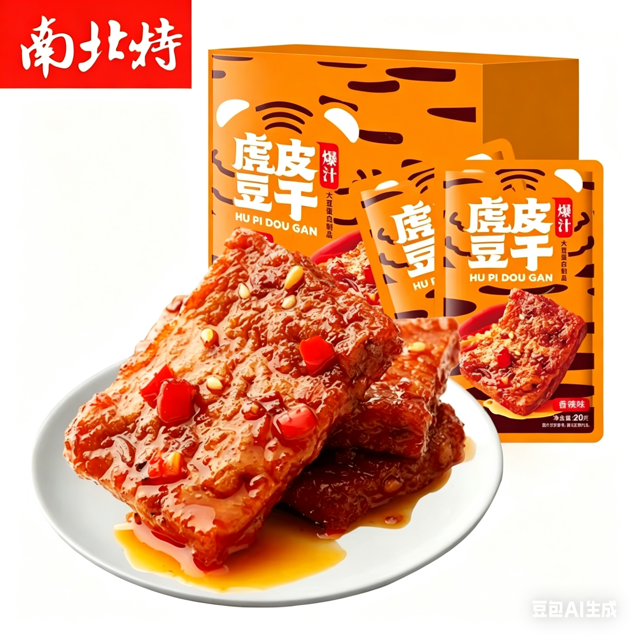 南北特香辣爆汁虎皮豆干儿时怀旧麻辣豆腐干网红爆款小零食礼包
