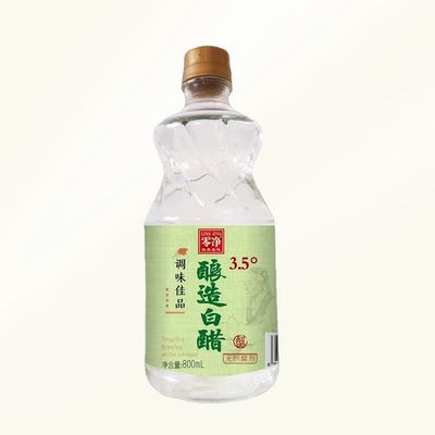 山西清徐县酿造白醋3.5度食用白醋发酵800ml3瓶家用洗脸去污0添加