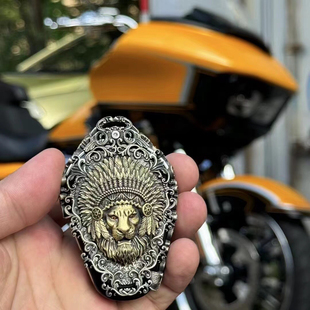 哈雷CVO钥匙壳117-121钥匙包感应器保护套17-24年CVO滑翔钥匙藏银