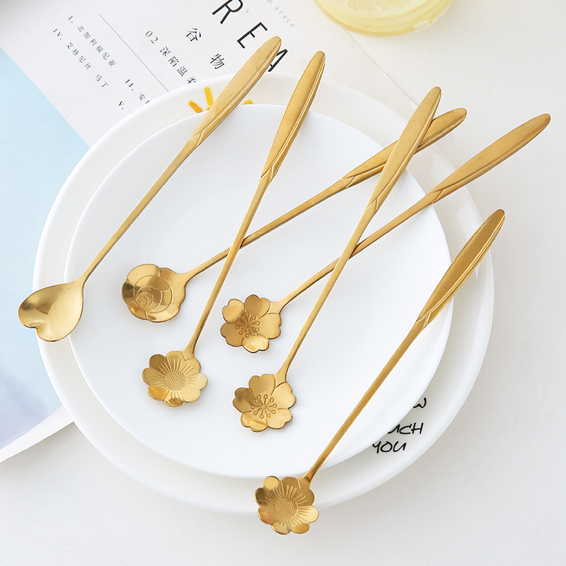 轻奢咖啡勺网红樱花勺小勺子创意甜品勺可爱冰激凌搅拌长柄勺ins属于什么档次？