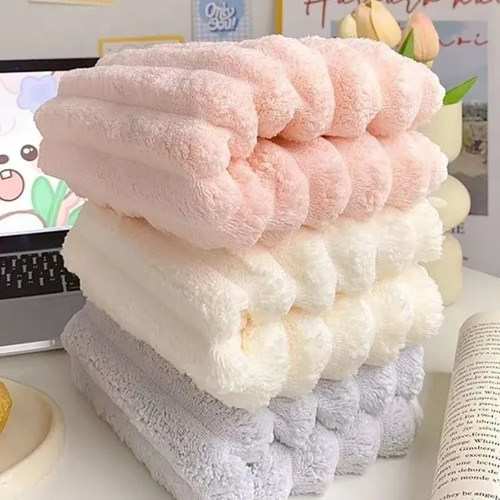 珊瑚绒毛巾洗脸用热敷吸水不掉毛擦头发速干成人洗澡专用擦脸擦脚