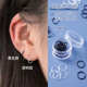 树脂耳圈透明隐形养耳洞耳骨环防堵针小耳圈睡觉不用摘素圈耳饰女