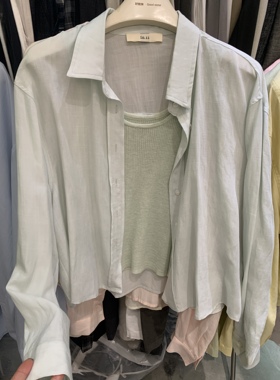 in.11 背心衬衫两件套女衬衣外套2026春季新款防晒法式棉麻防晒衣