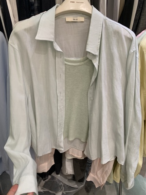 in.11 背心衬衫两件套女衬衣外套2026春季新款防晒法式棉麻防晒衣