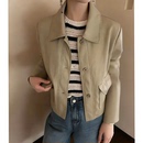 新款 小皮衣春季 酷飒风复古PU机车上衣外套女 短款 卡蔓KMS30805正品
