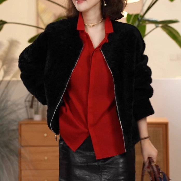 库茵宽松型千金风短款