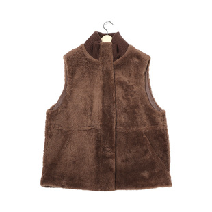 马夹时尚 羊毛皮毛一体高领无袖 双颂歌 气质秋冬上衣 叭哒不惑