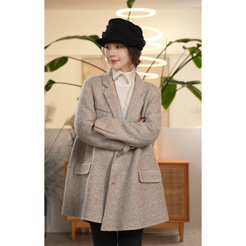 毛呢外套女时尚百搭上衣