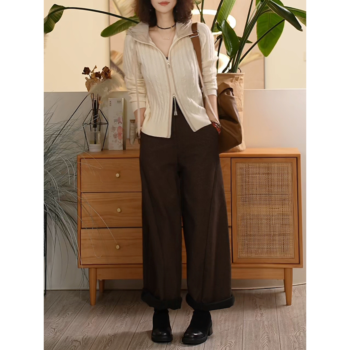 休闲裤女高级感百搭显瘦裤子