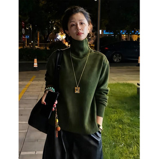 Y【叭哒不惑】观度  羊毛时尚百搭高领宽松休闲慵懒风针织衫毛衣
