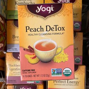 Yogi Tea 清体茶健康肠道清体黄坞根肉桂皮牛蒡和桔皮无咖啡萃取