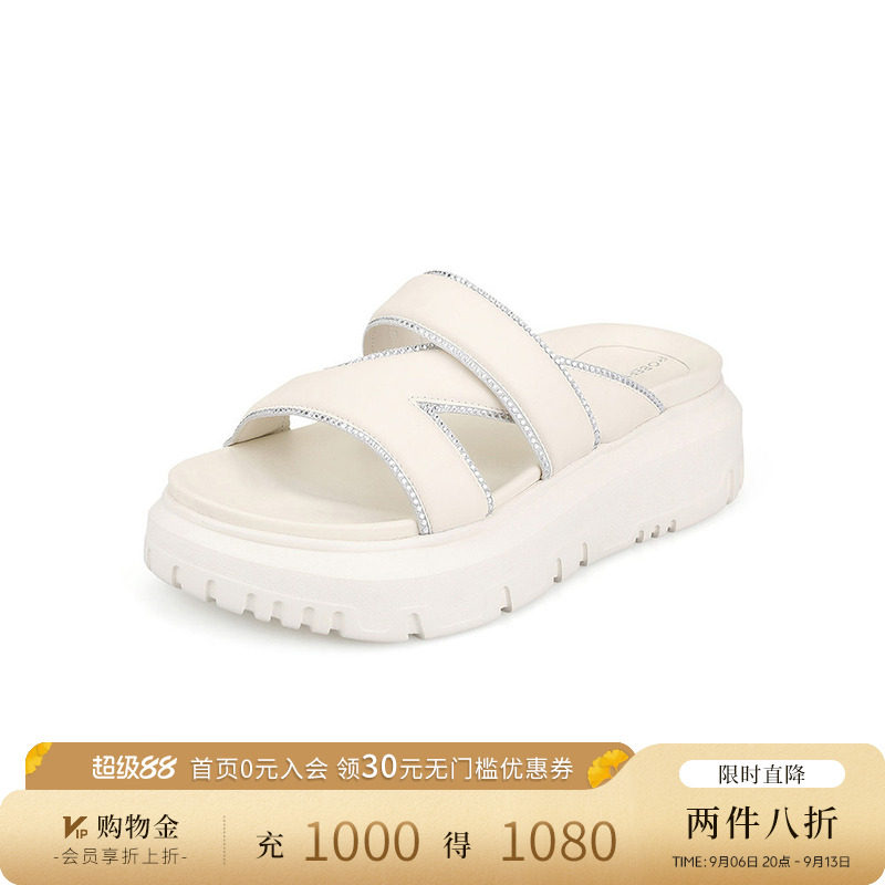 诺贝达女鞋休闲一字拖鞋图片