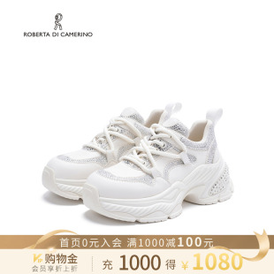 新款 女鞋 老爹鞋 水钻百搭运动鞋 RCA255511 厚底松糕鞋 诺贝达秋季