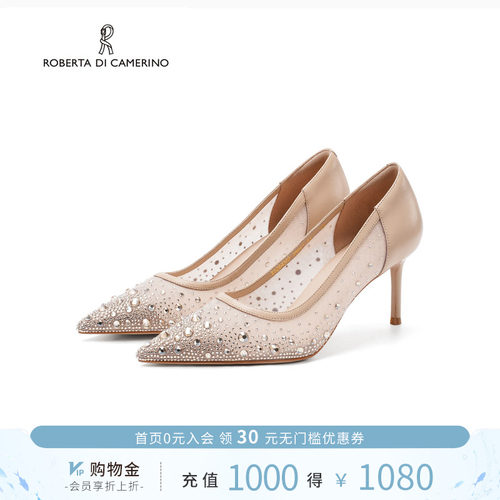 诺贝达春季尖头细跟浅口单鞋