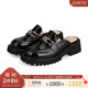 休闲牛皮革轻奢水钻饰扣穆勒拖鞋 包头拖鞋 RM249040 夏季 诺贝达女鞋