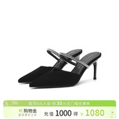 高级水钻包头拖鞋 商场同款 RM245505 2024夏新款 Roberta诺贝达女鞋