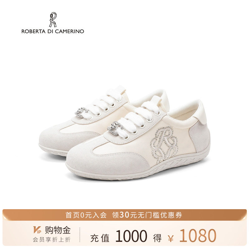 诺贝达春季德训鞋休闲平底写2026新款百搭休闲复古女鞋RCS268201