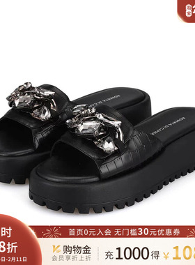 诺贝达女鞋女凉鞋舒适厚底沙滩风凉鞋休闲凉鞋一字拖鞋RM228215