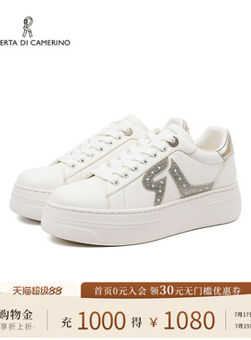 Roberta诺贝达25新款厚底舒适休闲鞋增高小白鞋商场同款RCS255906