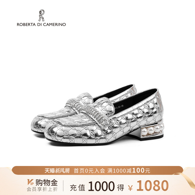 诺贝达女鞋商场同款法式复古粗跟