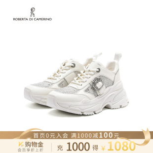 水钻饰扣简约运动休闲老爹鞋 商场同款 RCA245921 冬季 诺贝达女鞋