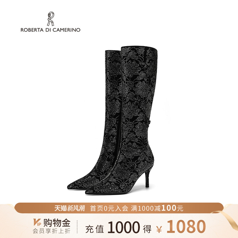 诺贝达欧美风时装靴细跟