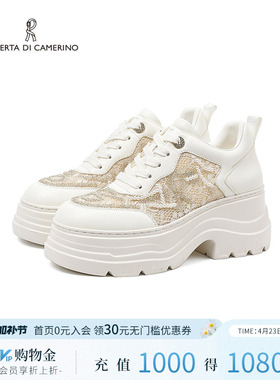 Roberta诺贝达春季新款女鞋舒适厚底增高运动休闲鞋百搭RCS255901