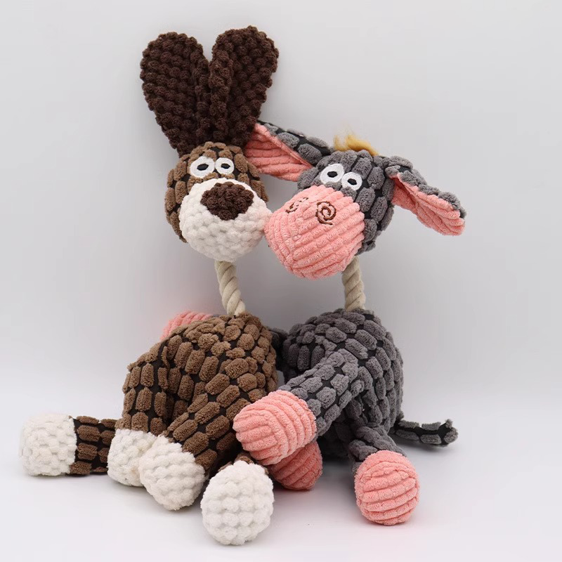 狗狗玩具磨牙发声毛绒小驴中小型犬泰迪柯基博美居家发泄自嗨解闷