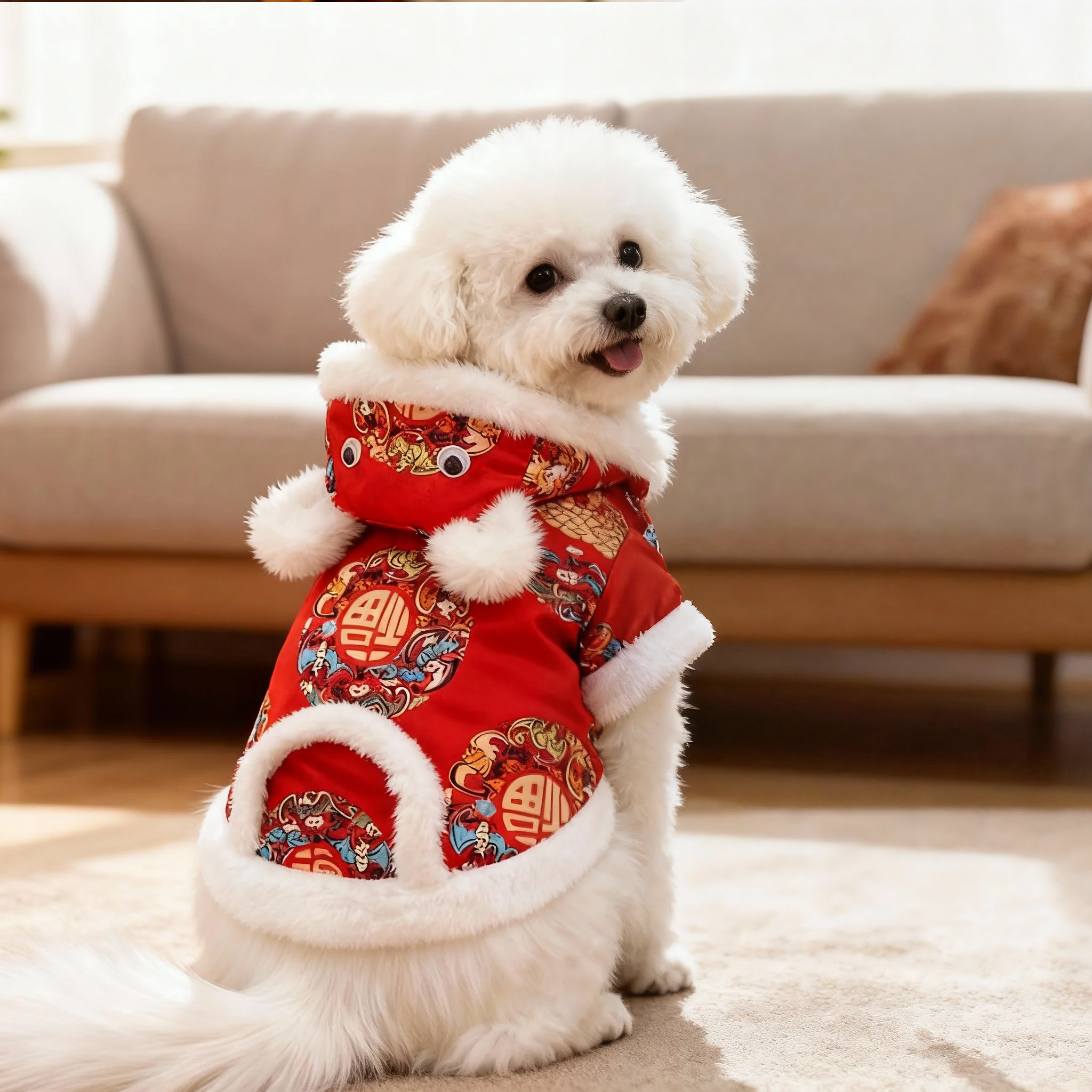 狗狗衣服秋冬加厚连帽过年唐装泰迪比熊博美中小型犬宠物猫咪马甲,宠物/宠物食品及用品,狗宠物服装/雨衣,淘宝优惠券,粉丝福利购,淘宝优惠卷