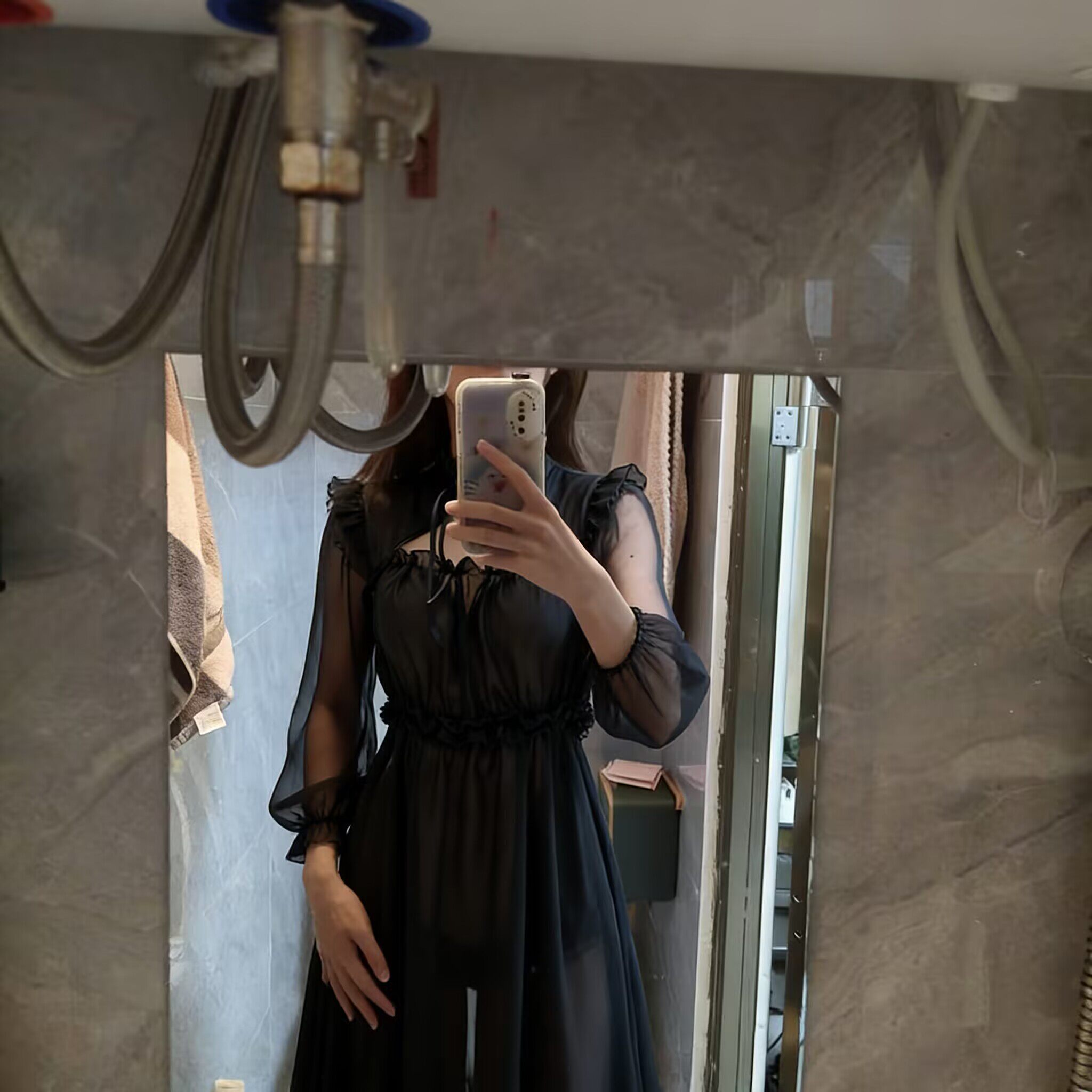 白雪姬】性感半透雪纺睡裙睡袍qqny亚文化娃娃内衣家居服女仆私房