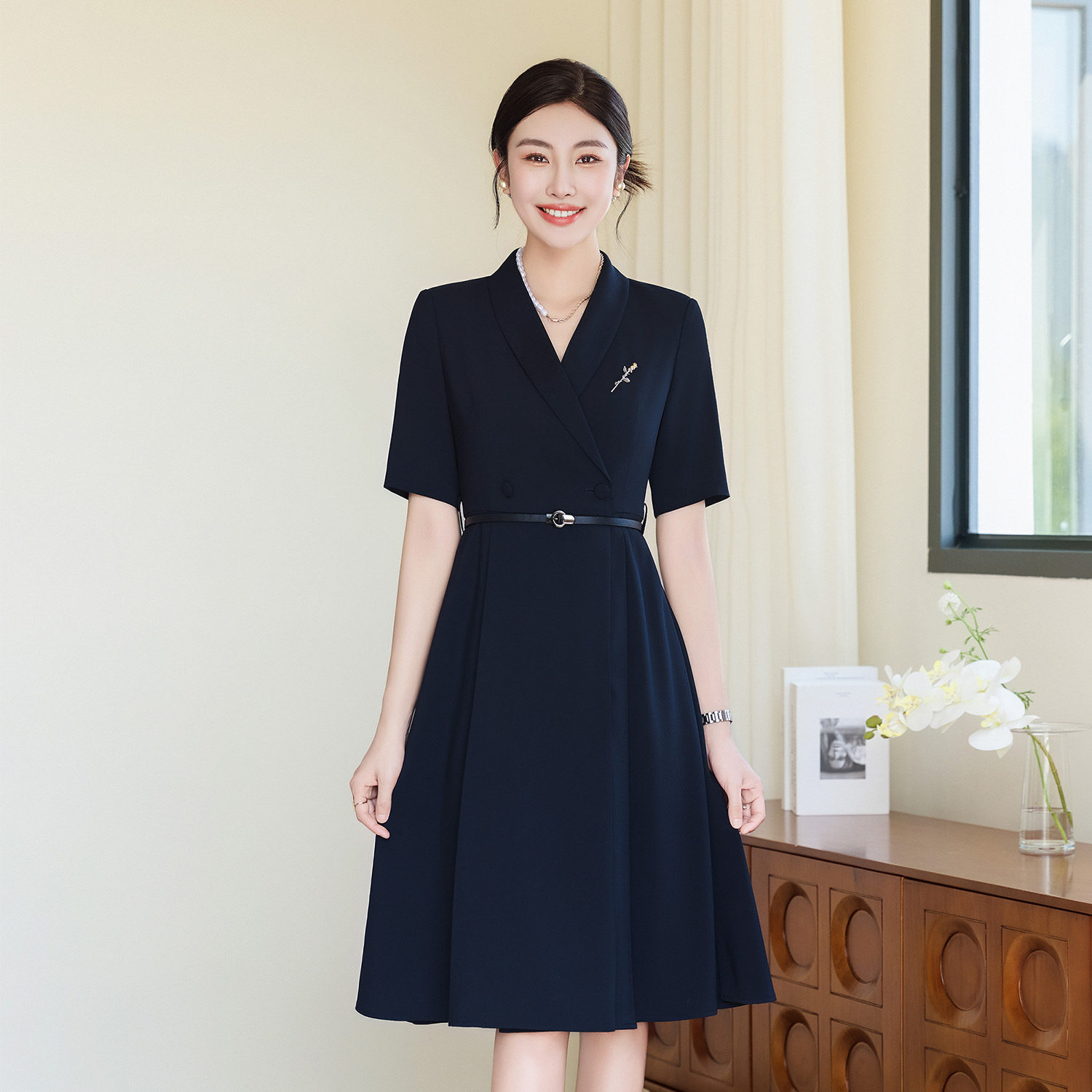 西装连衣裙女气质通勤商务正装