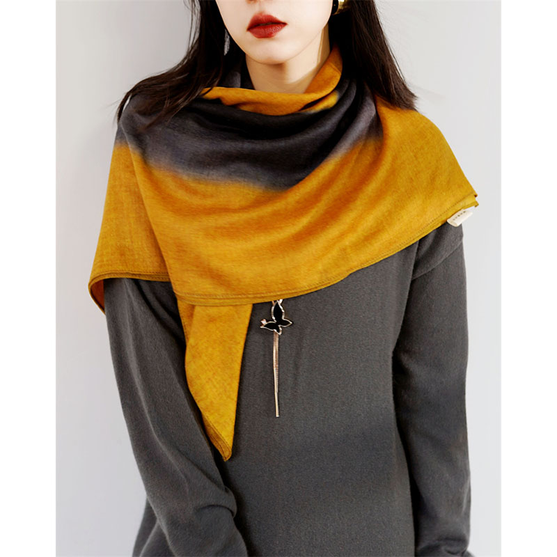 丰紫隅四季通用轻薄款山羊绒围巾