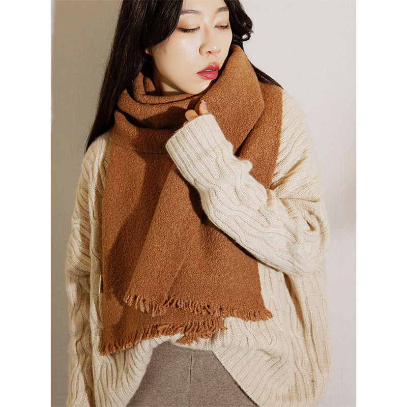 意大利TEDD定制纱线 厚款保暖羊绒披肩重工暖宠泰迪色情侣围巾