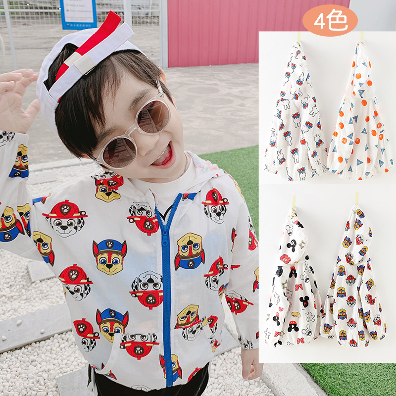 children Sunscreen Summer style 2019 pure cotton men and women Cartoon coat baby Sunscreen skinin the Children/Baby/Family fitted , Coat/Jacket/Overcoat , Ordinary jacket  category - from Buy2taobao.com to provide professional Taobao agent buy service