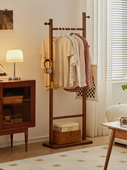 实木衣帽架家用落地卧室挂衣架室内晾衣架客厅进门小型榉木挂包架
