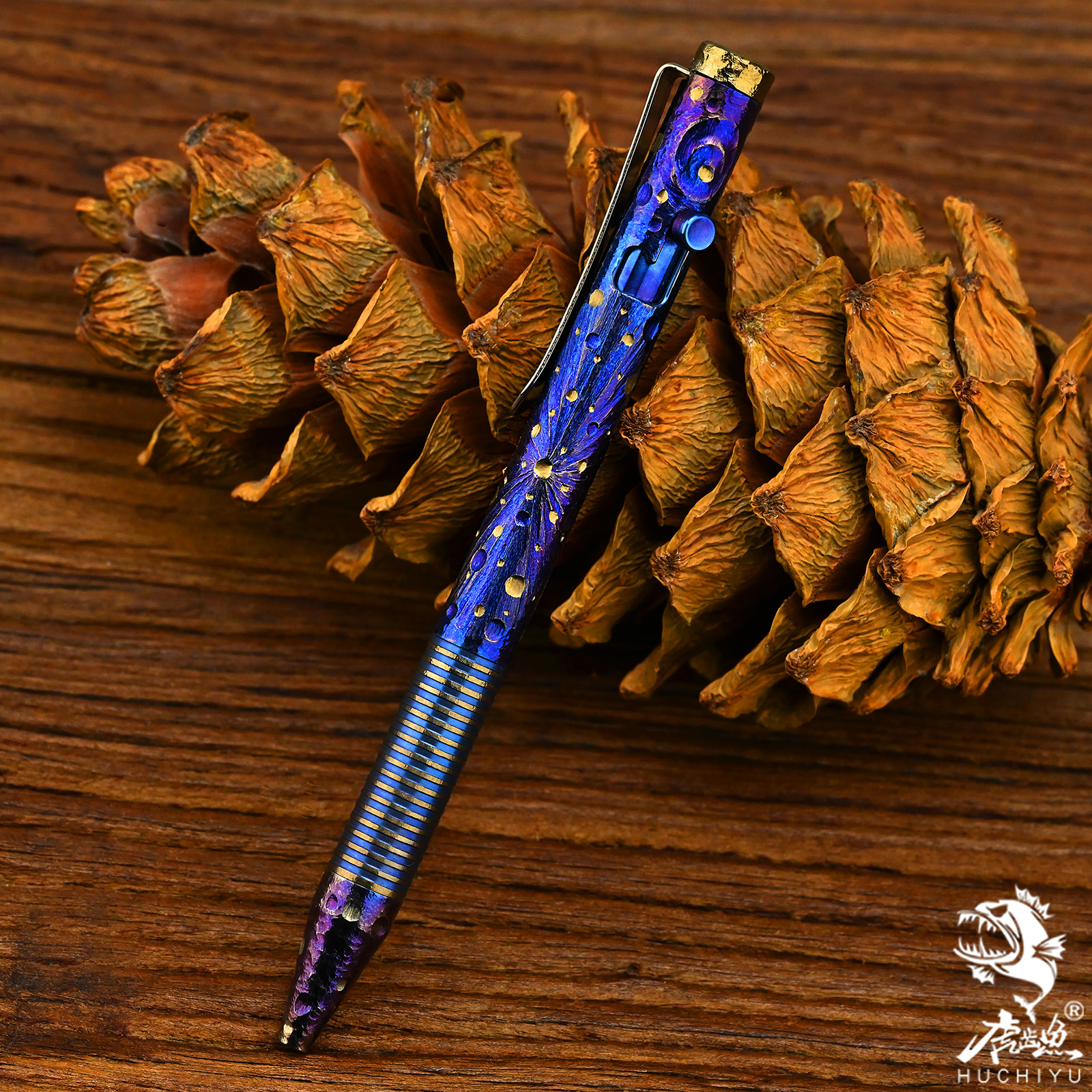 钛合金战术笔按压枪栓笔签字笔