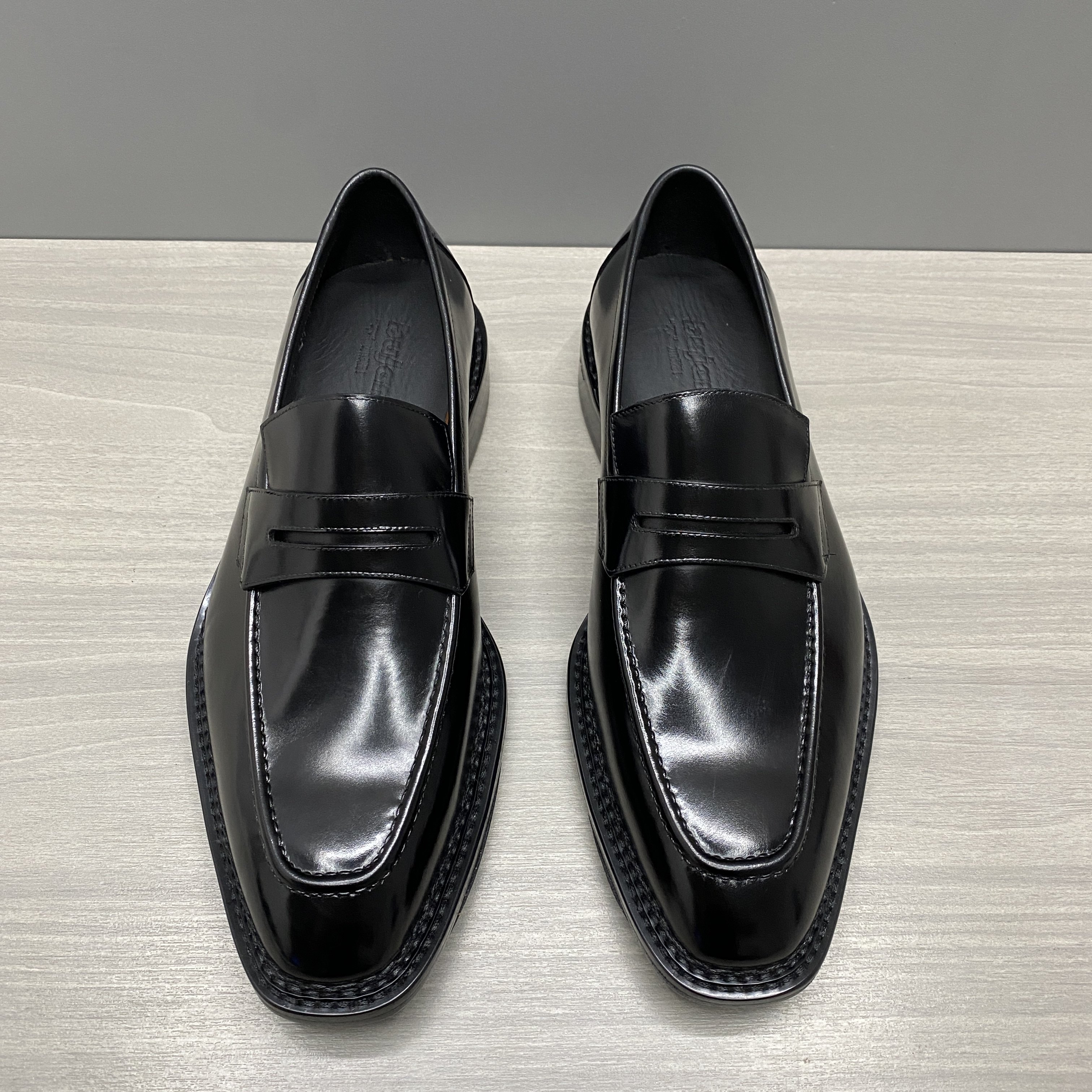 头层牛皮套脚商务正装皮鞋乐福鞋