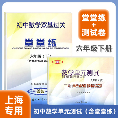 2024-2025年初中数学单元测试+堂堂练 六年级下册/6年级第二学期沪教版 上海初中数学双基过关 光明日报出版社 不含参考答案