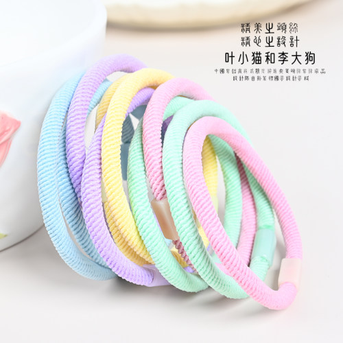 糖果色发圈 基础黑色打底橡皮筋粗 扎头发头绳 马尾发绳 皮套胶圈