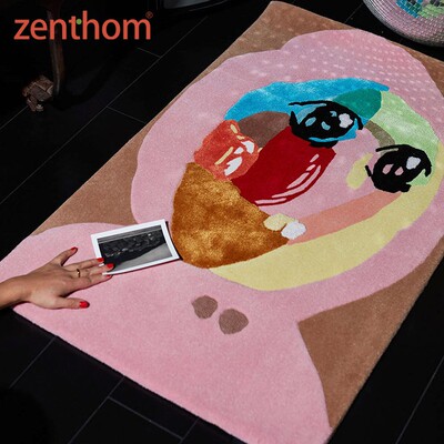 zenthom/MEW磨叽 张达光斑手工枪刺100%新西兰纯羊毛地毯