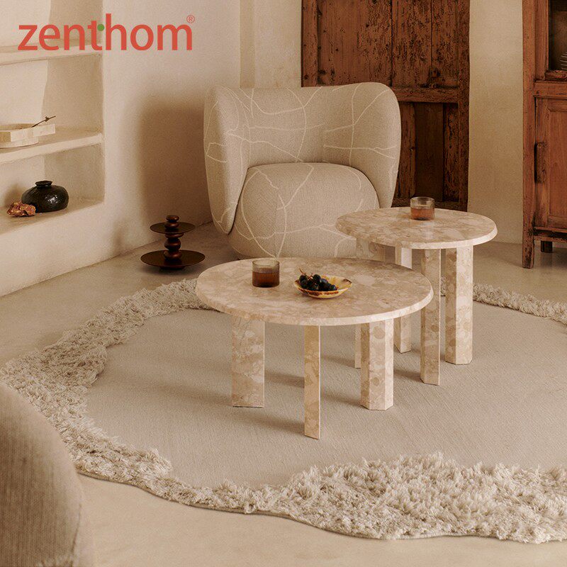 Ferm Living Norte中古不规则羊毛地毯艺术房间卧室床边毯