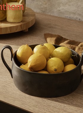 zenthom/Ferm LIVING Flow Centrepiece带手柄陶瓷收纳碗果盘