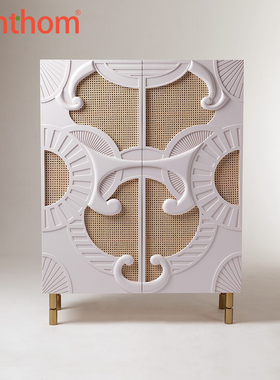 zenthom/北欧DOOQ Traje deLuces斗牛士雕花藤编酒柜置物柜餐边柜