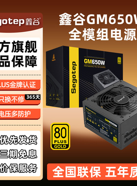 鑫谷GN/GM650W电脑电源金牌全模组750W台式机850W主机电源550W