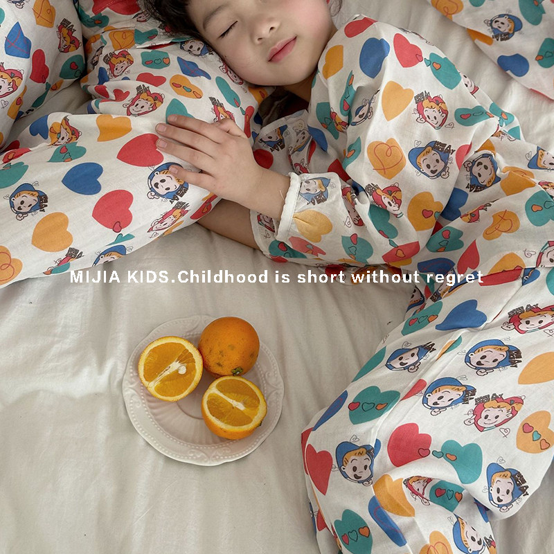 儿童睡衣卡通竹棉A类家居服套装