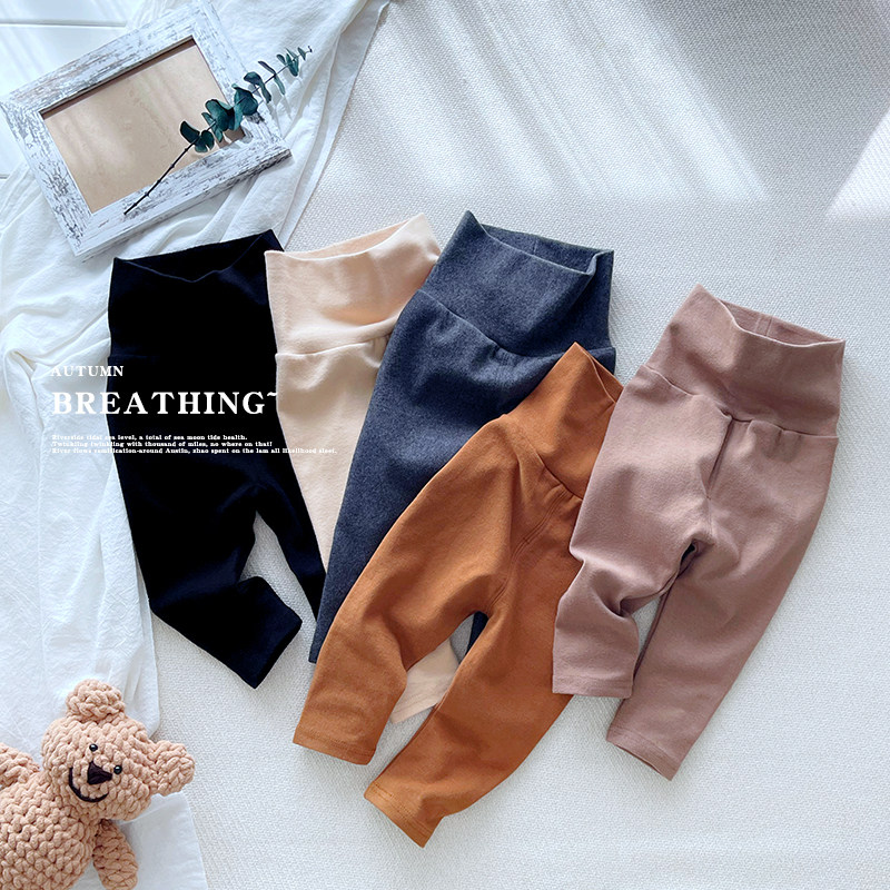 保暖护肚 PP舒适大弹力2026新款秋冬宝宝家居纯色高腰洋气打底裤,童装/婴儿装/亲子装,裤子,淘宝优惠券,粉丝福利购,淘宝优惠卷